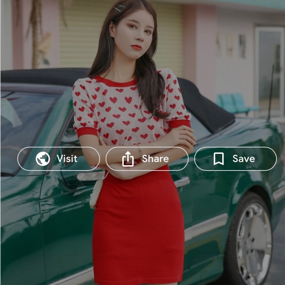 St. John Red mini skirt